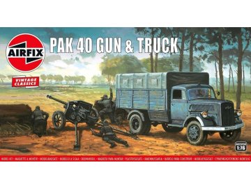 Airfix - Opel Blitz a PaK 40, Classic Kit VINTAGE A02315V, 1/76