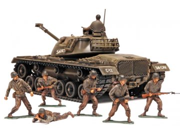 Revell - M48 A2 Patton mit Soldaten, Plastikmodellbausatz MONOGRAM 7853, 1/35