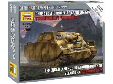 Zvezda - Sd.Kfz.166 Sturmpanzer IV Brummbär, Snap Kit  6244, 1/100