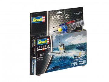 Revell - German Submarine Type XXIII, ModelSet ponorka 65140, 1/144