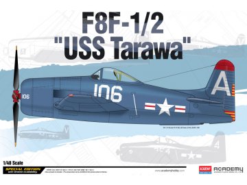 Academy - Grumman F8F-1/2 Bearcat-1/2, USS Tarawa (LHA-1), Modell-Bausatz 12313, 1/48