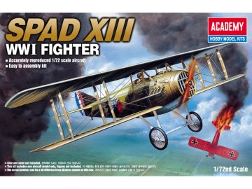 Academy - SPAD S.XIII, World War I, Model Kit 12446, 1/72