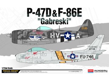 Academy - Republic P-47D Thunderbolt & North American F-86E Sabre, Francis Stanley Gabreski , Model Kit 12530, 1/72
