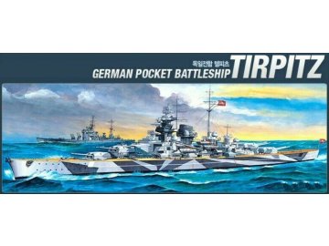 Academy - bitevní loď Tirpitz, Model Kit 14219, 1/800