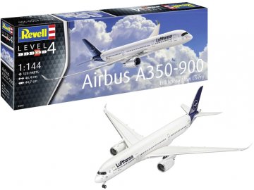 Revell - Airbus A350-900, Neue Lufthansa-Lackierung, Plastikmodellbausatz 03881, 1/144