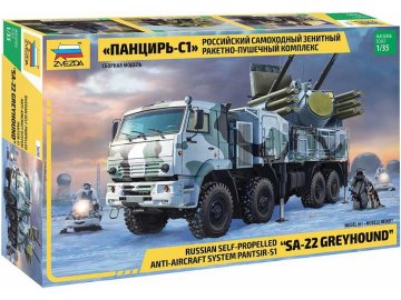 Zvezda - KAMAZ-6560 Pantsir-S1 / SA-22 Greyhound, Modell-Bausatz 3698, 1/35