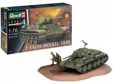 Revell - T-34/76 Model 1940, Plastic ModelKit 03294, 1/76