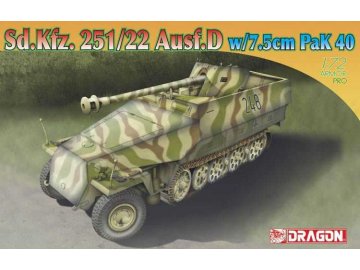 Dragon - Sd.Kfz.251/22 Ausf.D w/7.5cm PaK 40, Model Kit 7351, 1/72