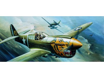 Academy - Curtiss P-40E Tomahawk, Modell-Bausatz 12468, 1/72