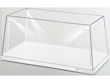 TRIPLE 9 - průhledná krabička na model s podstavcem a LED osvětlením, 35,5 x 15,6 x 16 cm