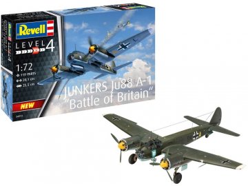 Revell - Junkers Ju88 A-1, Luftwaffe, Bitva o Británii, Plastic ModelKit 04972, 1/72