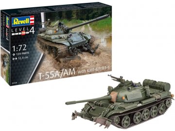 Revell - T-55A/AM s KMT-6/EMT-5, Plastic ModelKit 03328, 1/72
