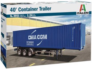 Italeri - 40' Container Trailer, Model Kit 3951, 1/24