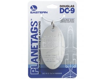 PlaneTags pendant from a real Douglas DC-9, N8990E