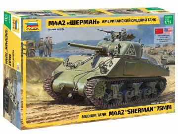 Zvezda - M4A2 Sherman, Modell-Bausatz 3702, 1/35