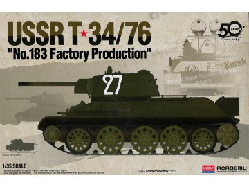 Academy - T-34/76 "No.183 Factory Production", SSSR, Model Kit 13505, 1/35