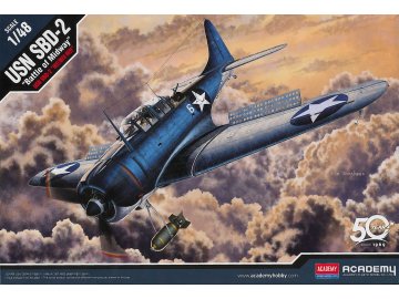 Academy - Douglas SBD-2 Dauntless, US NAVY, "Bitva u Midway", Model Kit 12335, 1/48