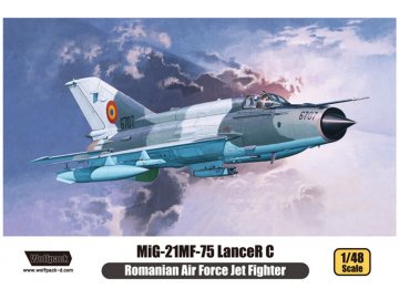 Wolfpack - Mikoyan-Gurevich MiG-21MF-75 "Fishbed" Lancer C 'Romanian Air Force', Model Kit WP14806, 1/48