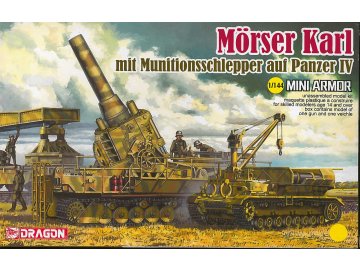 Dragon - Morser Karl mit Munitionsschlepper auf Panzer IV, Model Kit 14135, 1/144