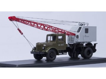 Start Scale Models - Multifunkční nákladní autojeřáb K-51, MAZ-200, (khaki-šedá), 1/43