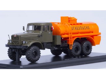 Start Scale Models - AC-8,5 KRAZ-255B, armádní cisterna (khaki-oranžová), 1/43