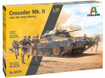 Italeri - Crusader Mk. II s 8 armádní pěchotou, Model Kit 6579, 1/35