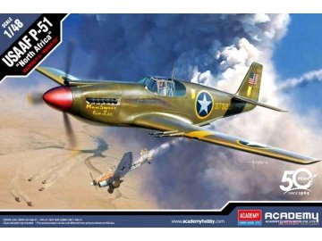 Academy - North American P-51 Mustang, USAAF, "North Africa", Model Kit 12338, 1/48