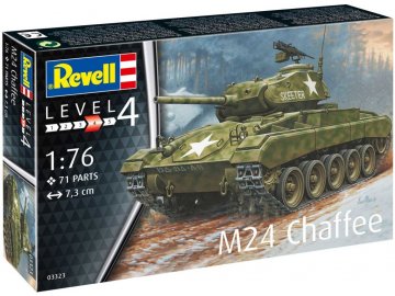 Revell - M24 Chaffee, Plastikmodellbausatz 03323, 1/76