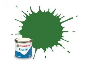 Humbrol Enamel Paint 14ml - No 131 Mid Green - Satin, AA1448