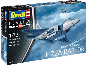 Revell - Lockheed Martin F-22A Raptor, ModelKit 03858, 1/72