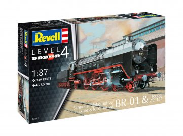 Revell - Schnellzuglok BR01 mit Tender 2'2' T32,  Plastic ModelKit 02172,  1/87