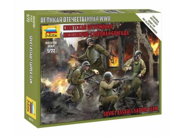 Zvezda - Sowjetische Angriffsgruppe, Wargames (WWII) Figuren 6271, 1/72