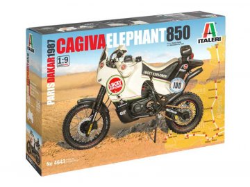 Italeri - Cagiva "Elephant" 850 Paris-Dakar 1987, Model Kit motorcycle 4643, 1/9