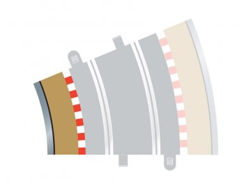 SCALEXTRIC - Border, Kerb & Barrier - Curve - R3 - 22.5DEG Inner, SCALEXTRIC C8281