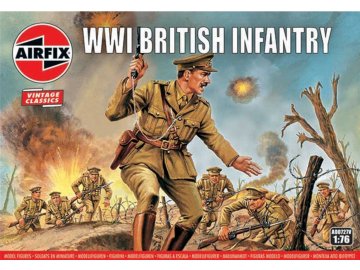 Airfix - WW1 Britische Infanterie, Classic Kit VINTAGE Figuren A00727V, Maßstab 1/76