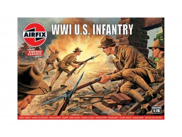 Airfix - WW1 U.S Infantry, Classic Kit VINTAGE figures A00729V, 1/76