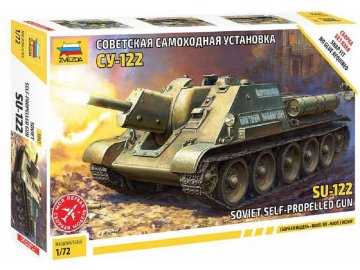 Zvezda - SU-122 sovětský stíhač tanků, Model Kit 5043, 1/72