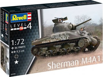 Revell - Sherman M4A1, Plastikmodellbausatz 03290, 1/72