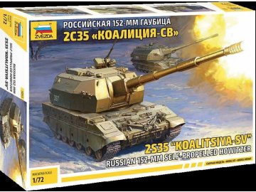 Zvezda - 2S35 "Koalitsya-SV" Samohybná houfnice, Model Kit 5055, 1/72