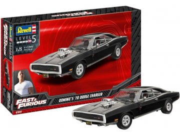 Revell -  Fast & Furious - Dominics 1970 Dodge Charger, Plastic ModelKit 07693, 1/25