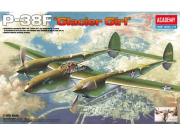 Academy - P-38F LIGHTNING GLACIER GIRL, Modell-Bausatz 12208, 1/48