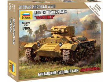 Zvezda - Britischer Infanteriepanzer Valentine II, Wargames (WWII) 6280, 1/100