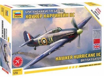 Zvezda - Hawker Hurricane Mk II C, Snap Kit Flugzeug 7322, 1/72