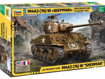 Zvezda - M4 A3 (76mm) Sherman Panzer, Modell-Bausatz 3676, 1/35