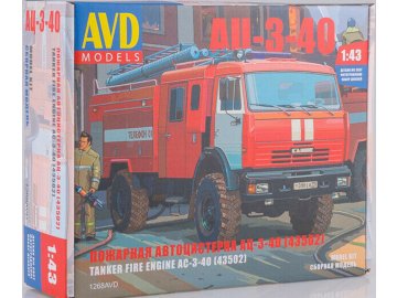 AVD Models - AC-3-40 (KAMAZ-43502) Hasičský vůz, Model kit 1268, 1/43