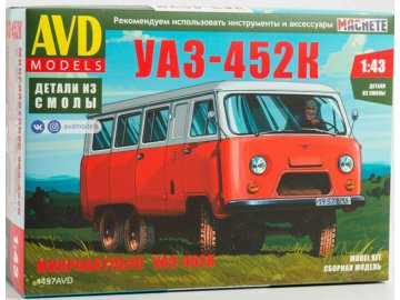AVD Models - UAZ-452 - Buchanka, Kleintransporter, Modell-Bausatz 1497, 1/43