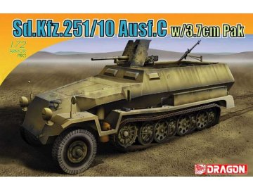 Dragon - Sd.Kfz.251/10 Ausf.C mit/3,7cm PaK, Modell-Bausatz 7314, 1/72