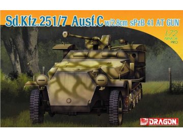 Dragon - Sd.Kfz.251/7 Ausf.C mit 2/8cm sPzB41 AT Kanone, Modell-Bausatz 7315, 1/72