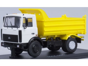 Start Scale Models - MAZ-5551, dump truck, white-yellow, 1/43