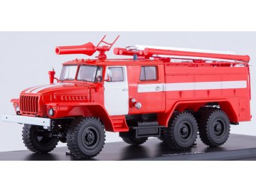 Start Scale Models - URAL-43202, AC-40, Firefighters, white stripes, 1/43